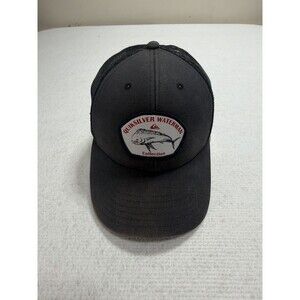 Quiksilver Waterman Collection Black Trucker Snapback Cap Mahi Patch OSFM